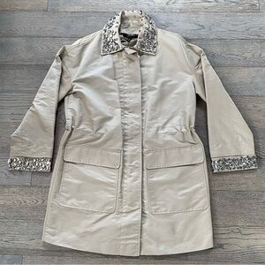 Escada Embellished Trench Coat